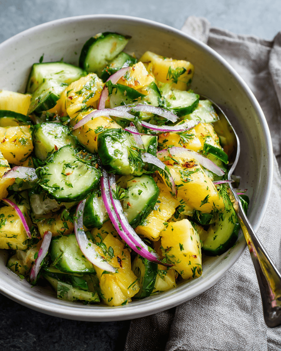 Savoring Nature: Easy Pineapple Cucumber Salad At Camp step photo