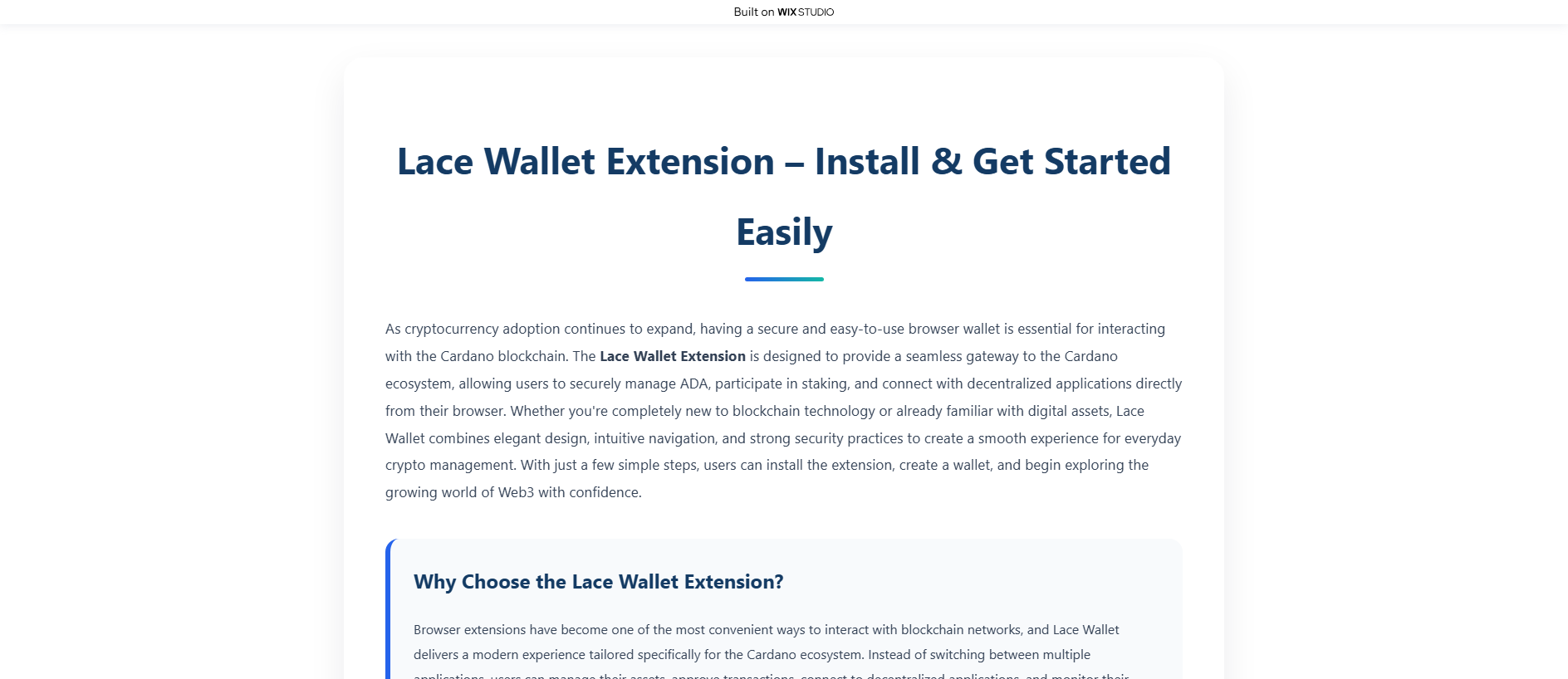 Forensic screenshot of home-lacextension.wixstudio.com showing the phishing page layout