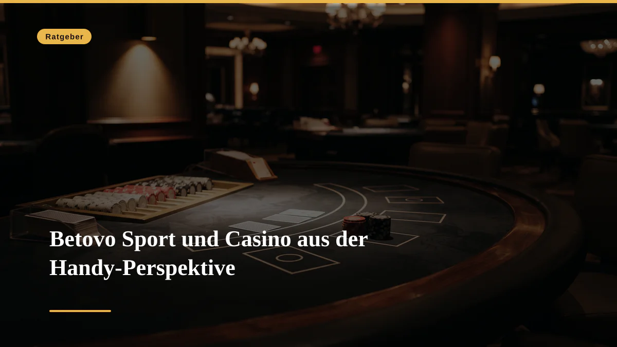 Betovo Sport und Casino aus der Handy-Perspektive