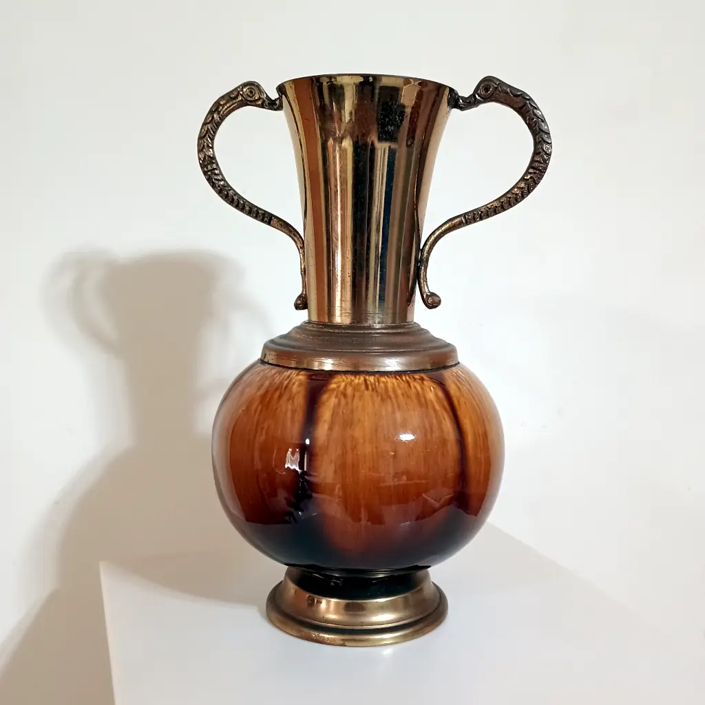 Ânfora antiga de Índia |Anos 60/70 – Fino e Valioso Objeto de Decoração.