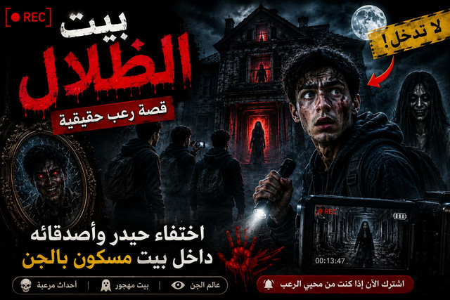مرآة سوداء داخل بيت مهجور