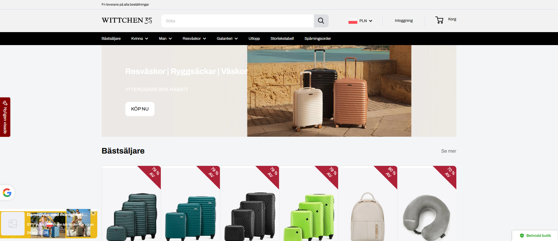 Stored capture of luggagestores.shop