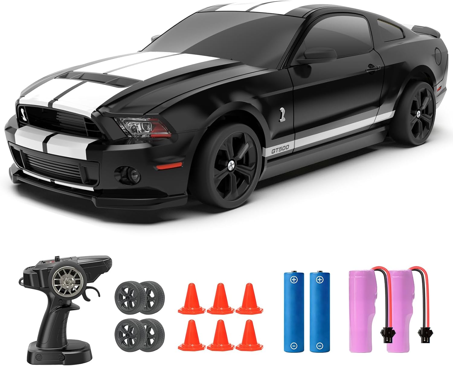 YONCHER RC Drift Car, Remote Control Car for Kids Ford Mustang
