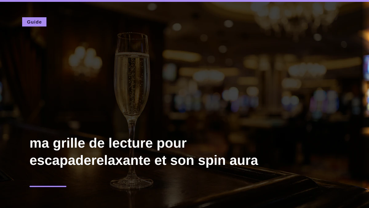 ma grille de lecture pour escapaderelaxante et son spin aura
