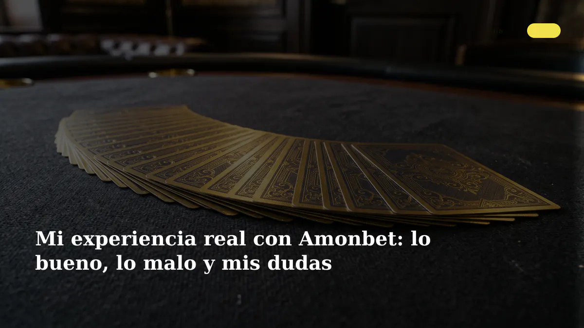 Mi experiencia real con Amonbet: lo bueno, lo malo y mis dudas