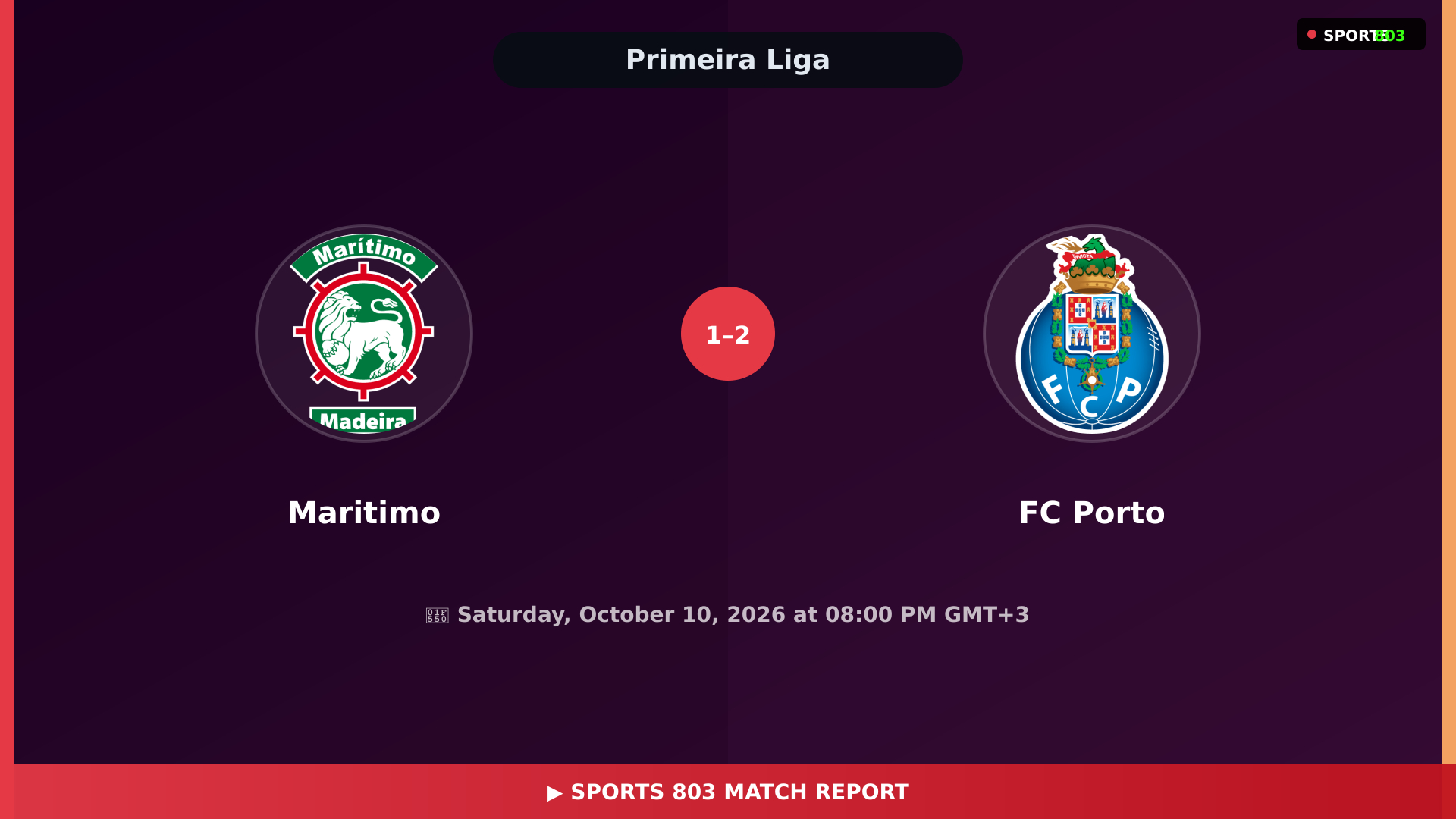 Maritimo vs FC Porto – Highlights & Replay | Sports 803
