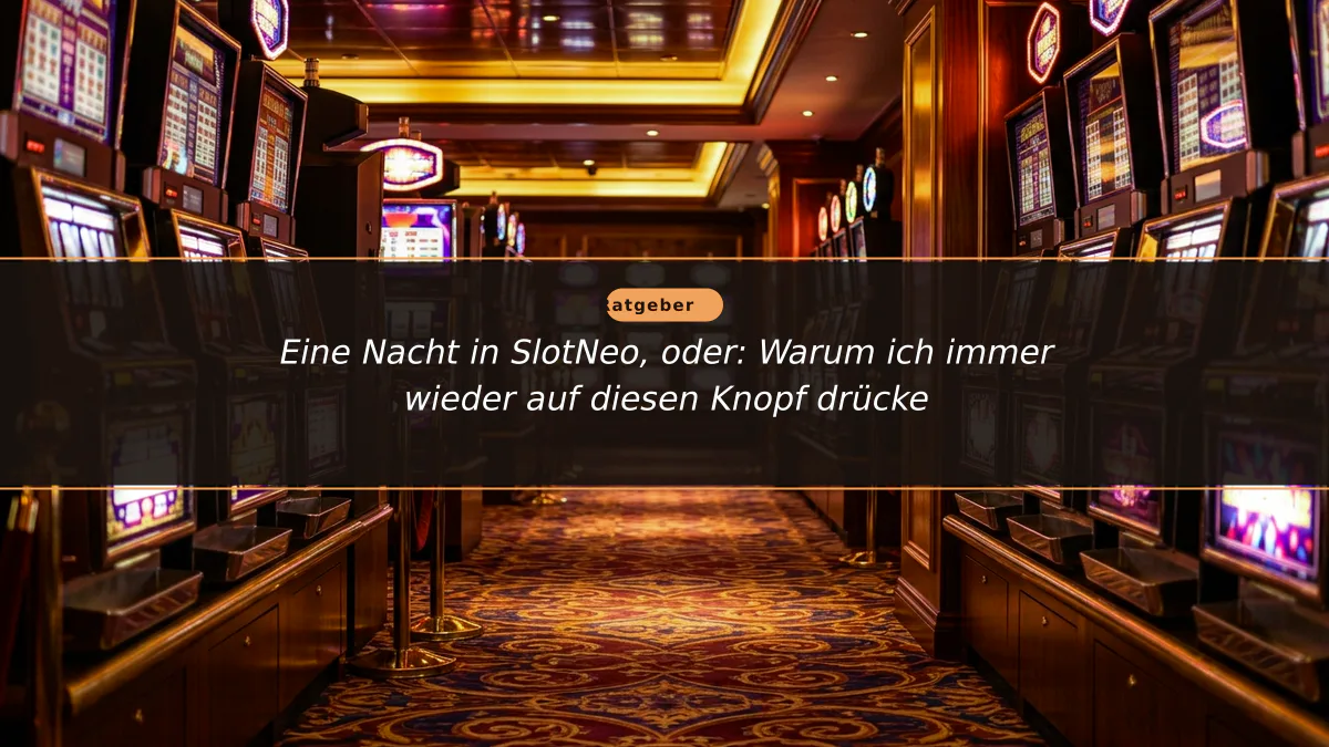 Eine Nacht in SlotNeo, oder: Warum ich immer wieder auf diesen Knopf drücke