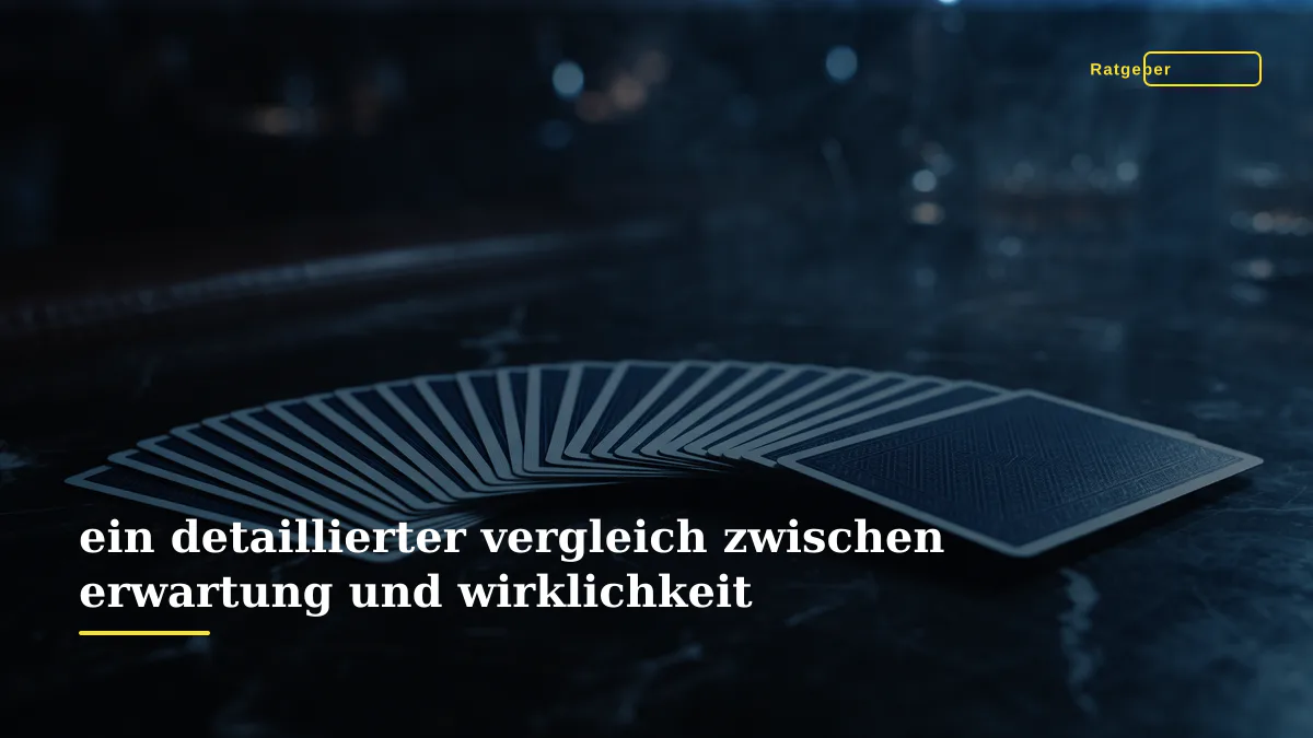 ein detaillierter vergleich zwischen erwartung und wirklichkeit