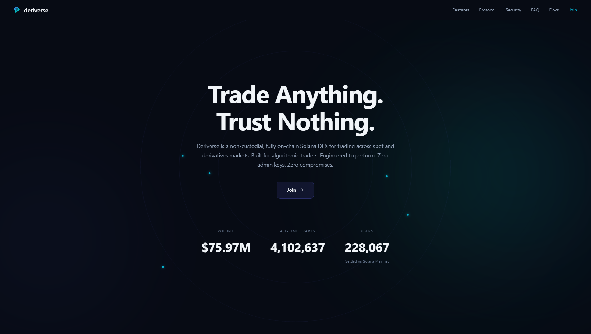 Forensic screenshot of deriverse-dex.com showing the phishing page layout