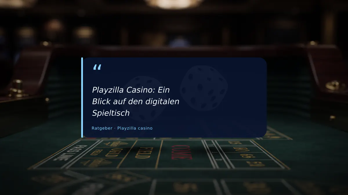 Playzilla Casino: Ein Blick auf den digitalen Spieltisch