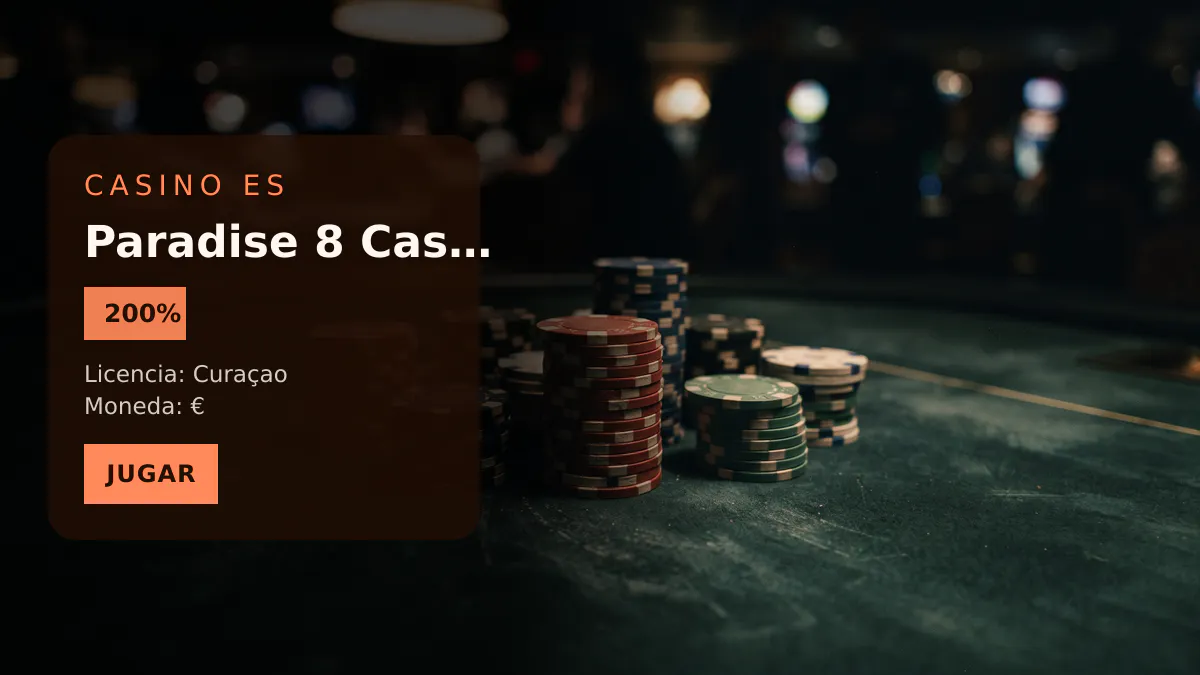 Paradise 8 Casino &mdash; bono de bienvenida 200%, pagos: Visa, Mastercard, Skrill, Neteller, Paysafecard