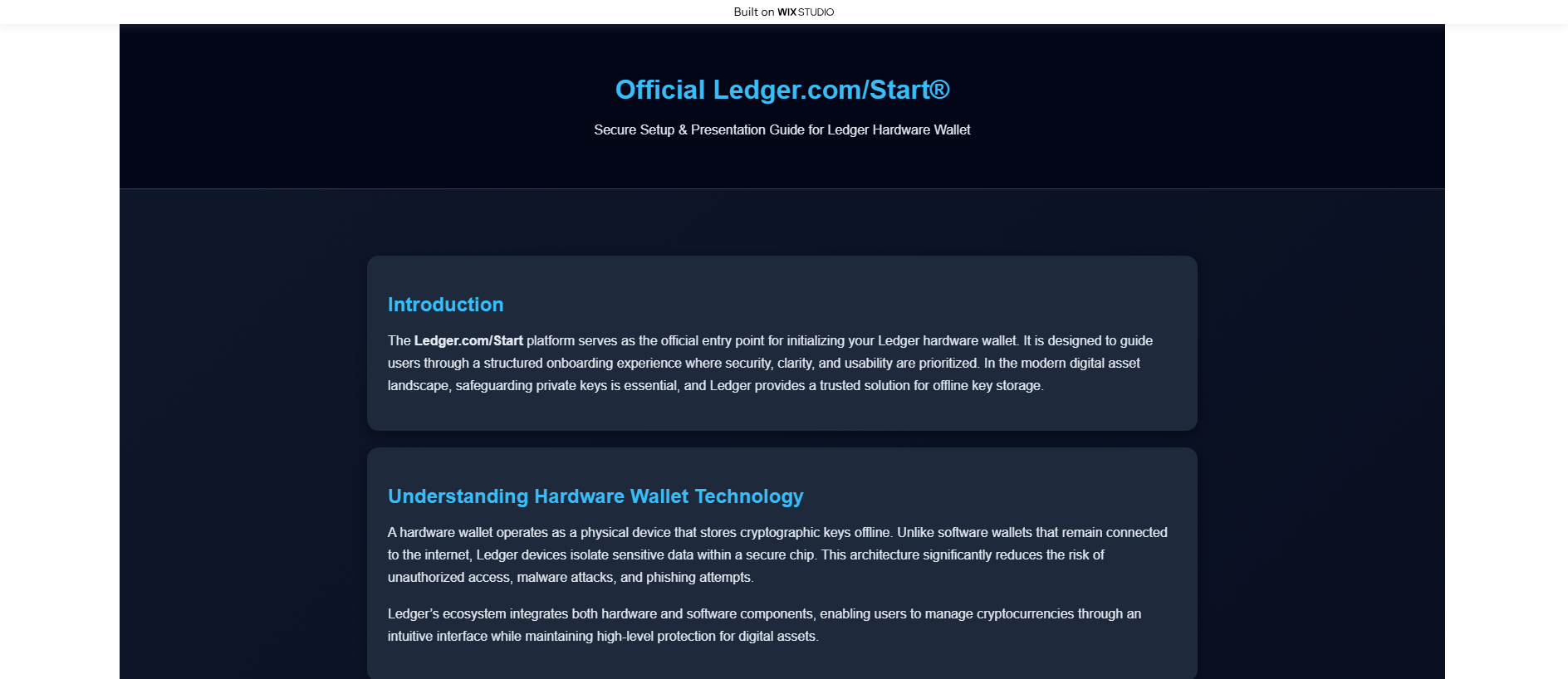 Stored capture of starts-ledgr.wixstudio.com