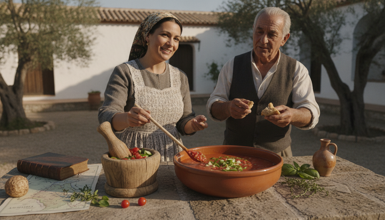 Gazpacho andaluz tradicional receta auténtica - Historia y Origen del Gazpacho Andaluz Tradicional