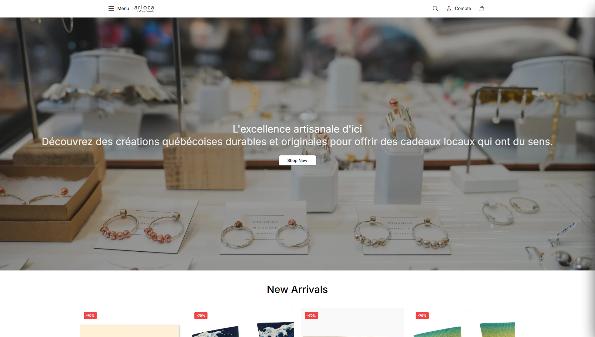 Stored capture of arloca.shop