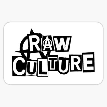 Raw Culture Anarchy Ransom Note Sticker