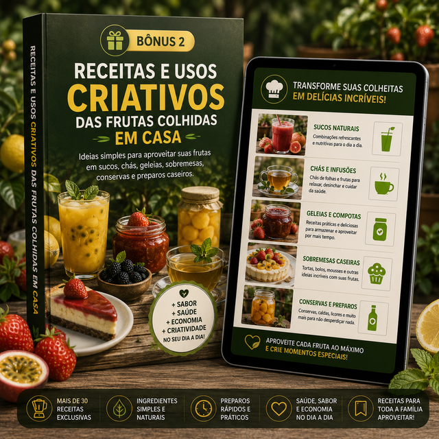 Bônus 2 - Receitas e Usos Criativos das Frutas Colhidas em Casa