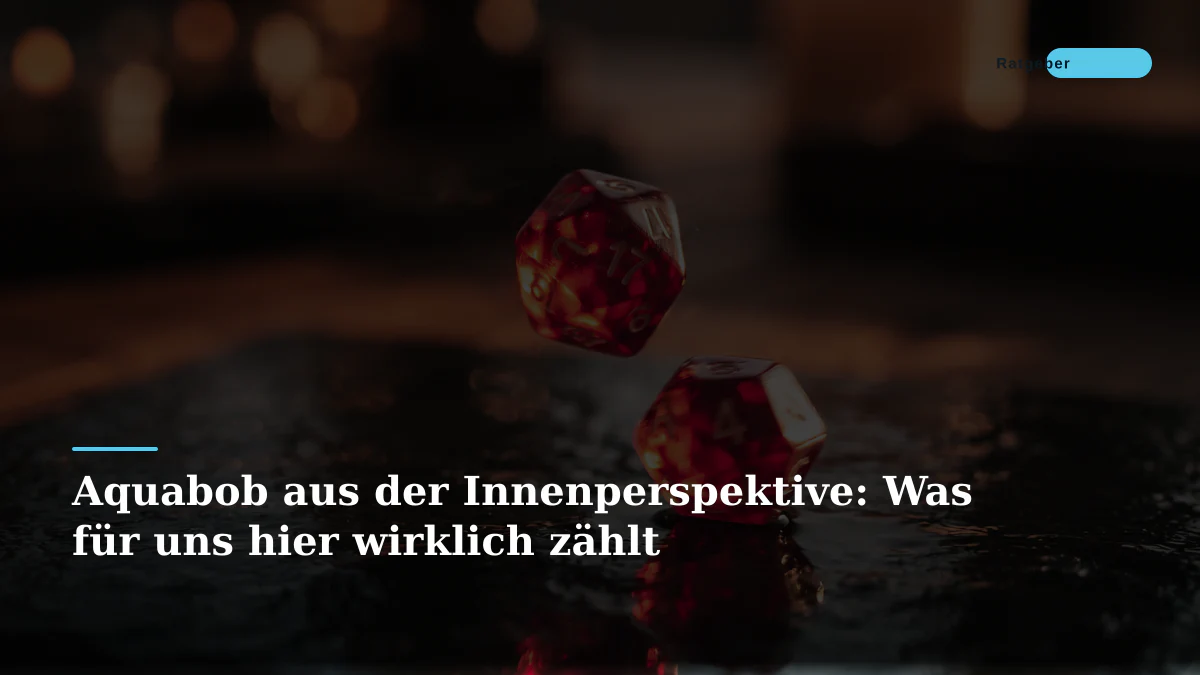 Aquabob aus der Innenperspektive: Was für uns hier wirklich zählt