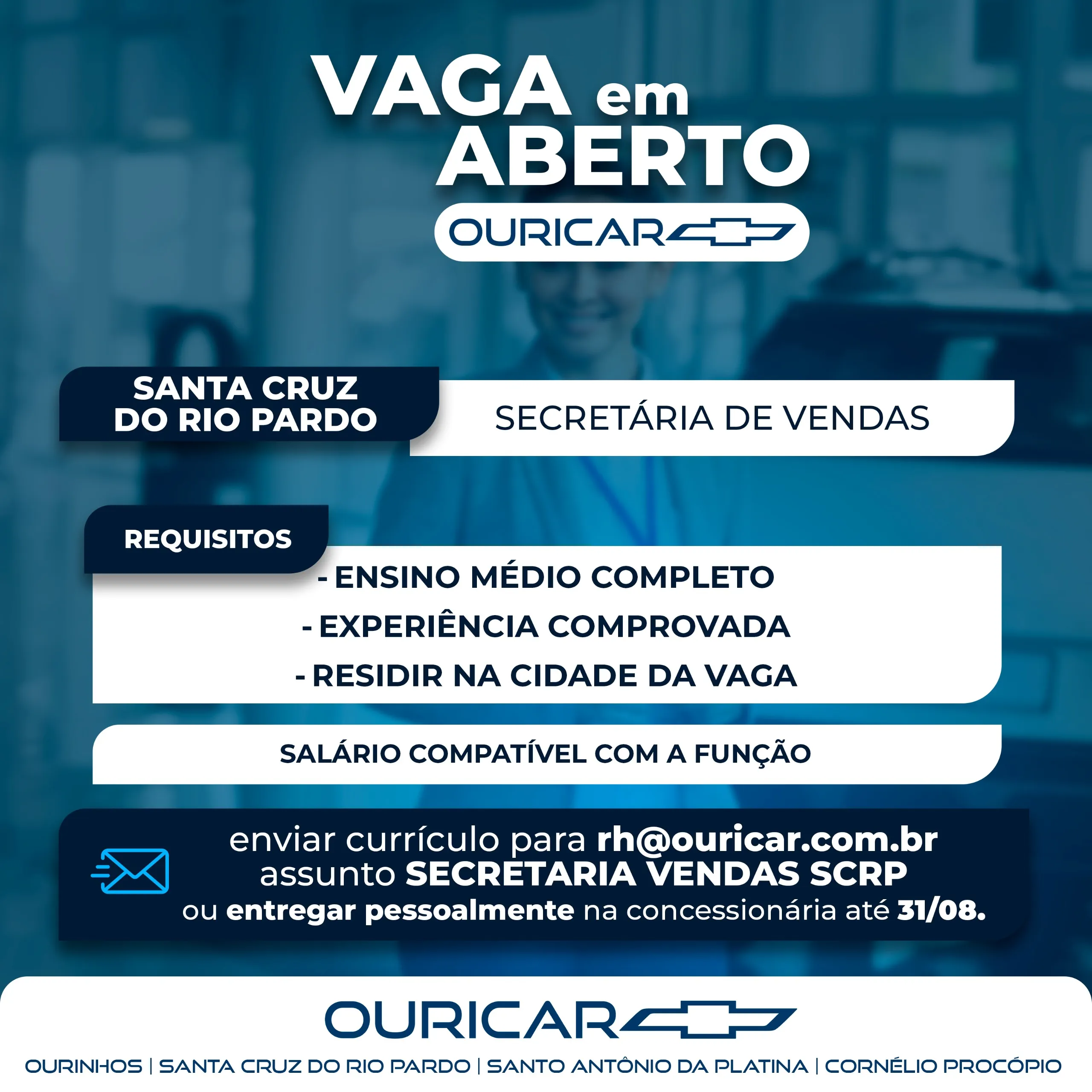 Secret&Aacute;ria De Vendas Na Ouricar