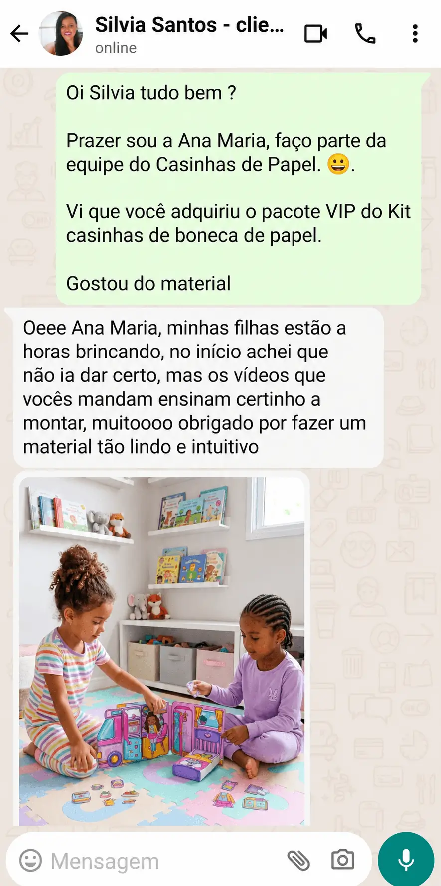 Depoimento WhatsApp
