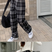 상세 양털체크수면바지 06