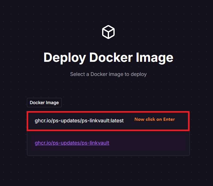 Railway deployment step 3: Image configuration