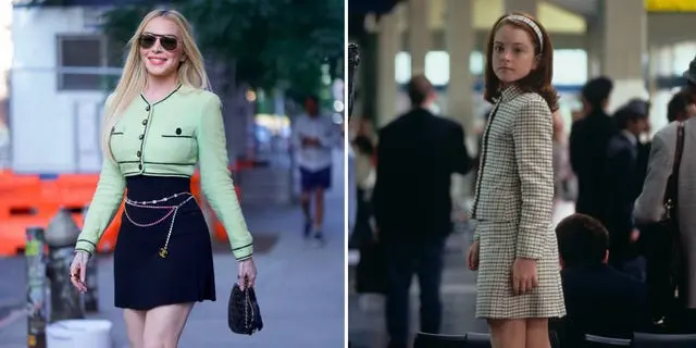 Lindsay Lohan Channels Vintage Chanel Chic