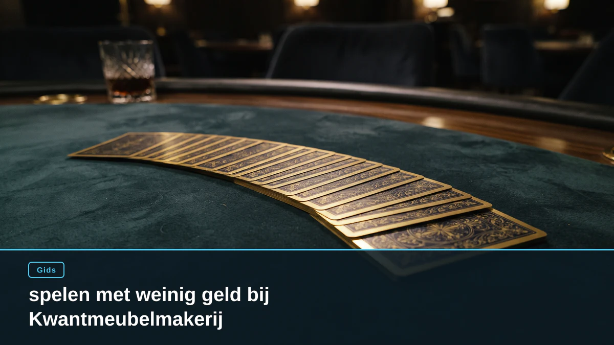 spelen met weinig geld bij Kwantmeubelmakerij