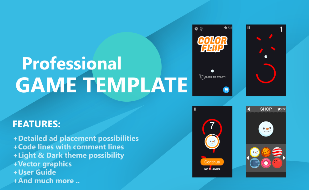 Color Flip - Arcade, AdMob Game