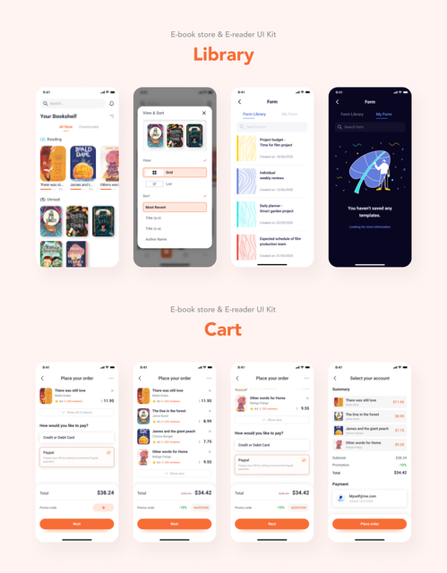 Lith - E-book store & E-reader App UI Kit