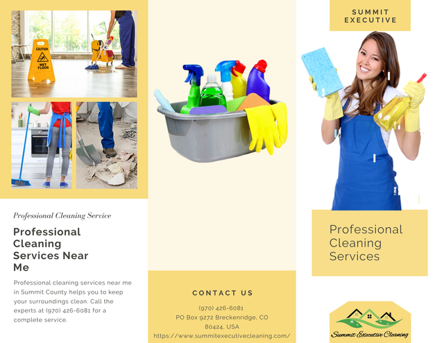 Professional cleaning services near me in Summit County helps you to keep your surroundings clean. Call the experts at (970) 426-6081 for a complete service.