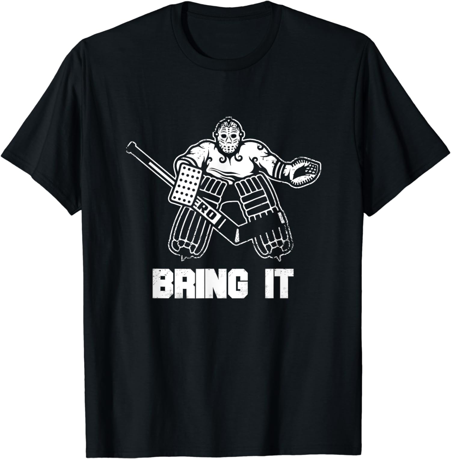 Funny Ice Hockey Player Gift Goalie Apparel Graphic Unisex T-Shirt