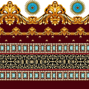 Jwellery border for textile 677