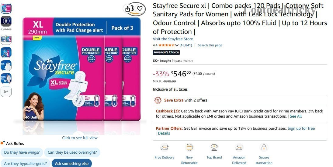 Stayfree Sanitary Pads | Top Unbeatable Deal