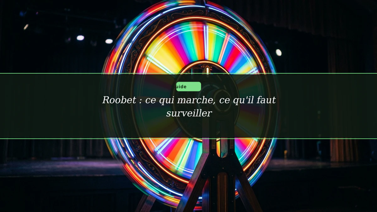 Roobet : ce qui marche, ce qu'il faut surveiller