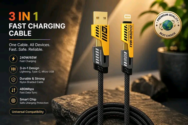 3 IN 1 Fast Charging Cable
