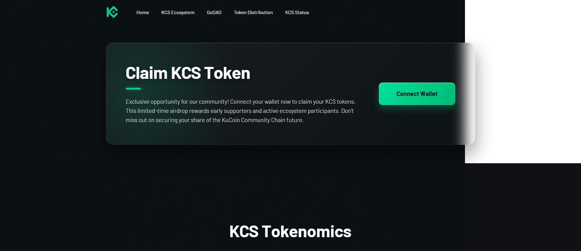 Forensic screenshot of claim.kcsfoundation.sbs showing the phishing page layout