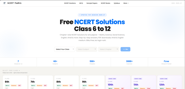 NCERT-padhlo - Developed by Shreshth Chaurasiya