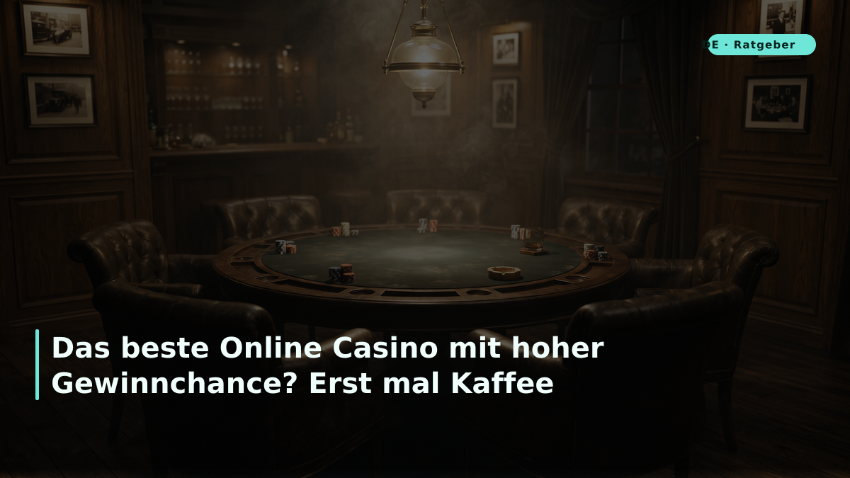 Das beste Online Casino mit hoher Gewinnchance? Erst mal Kaffee