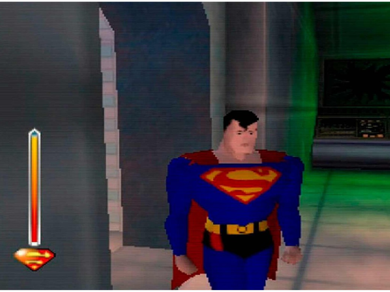 Superman 64 para Nintendo 64 volando a través de aros