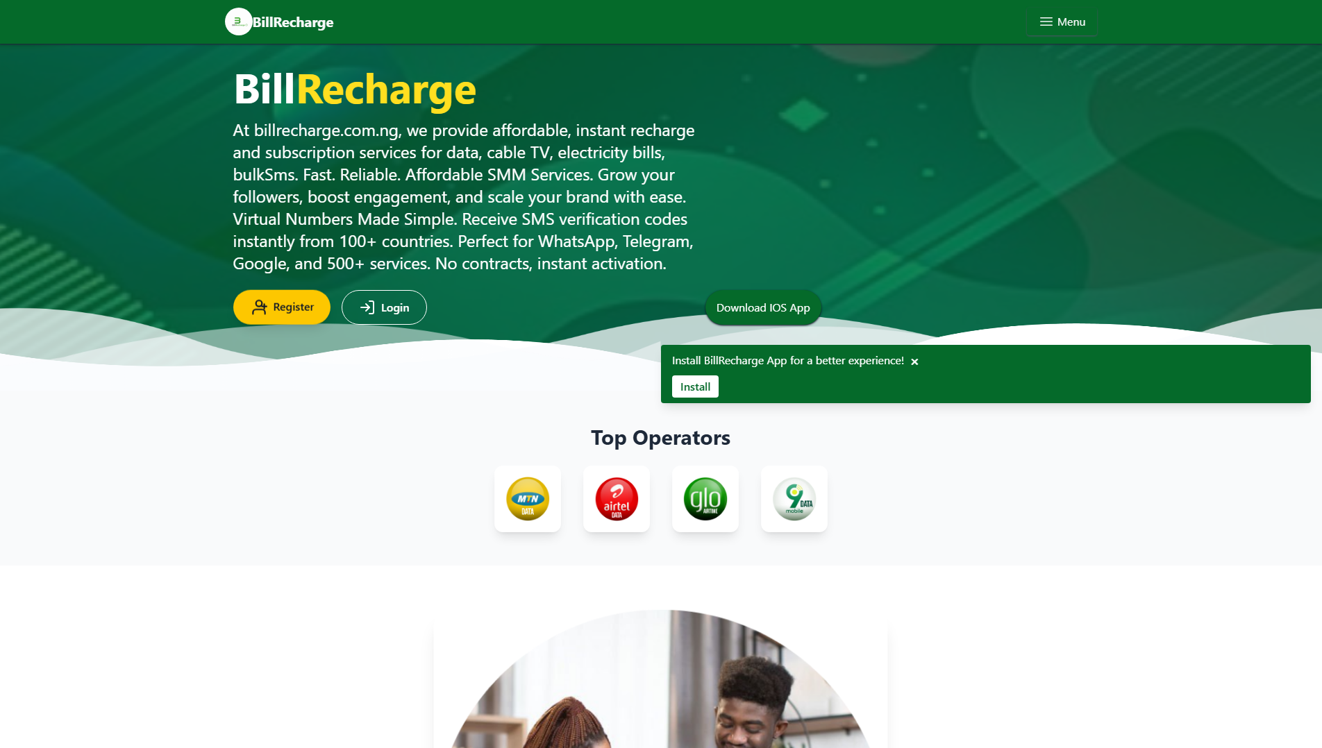 Stored capture of billrecharge.com.ng