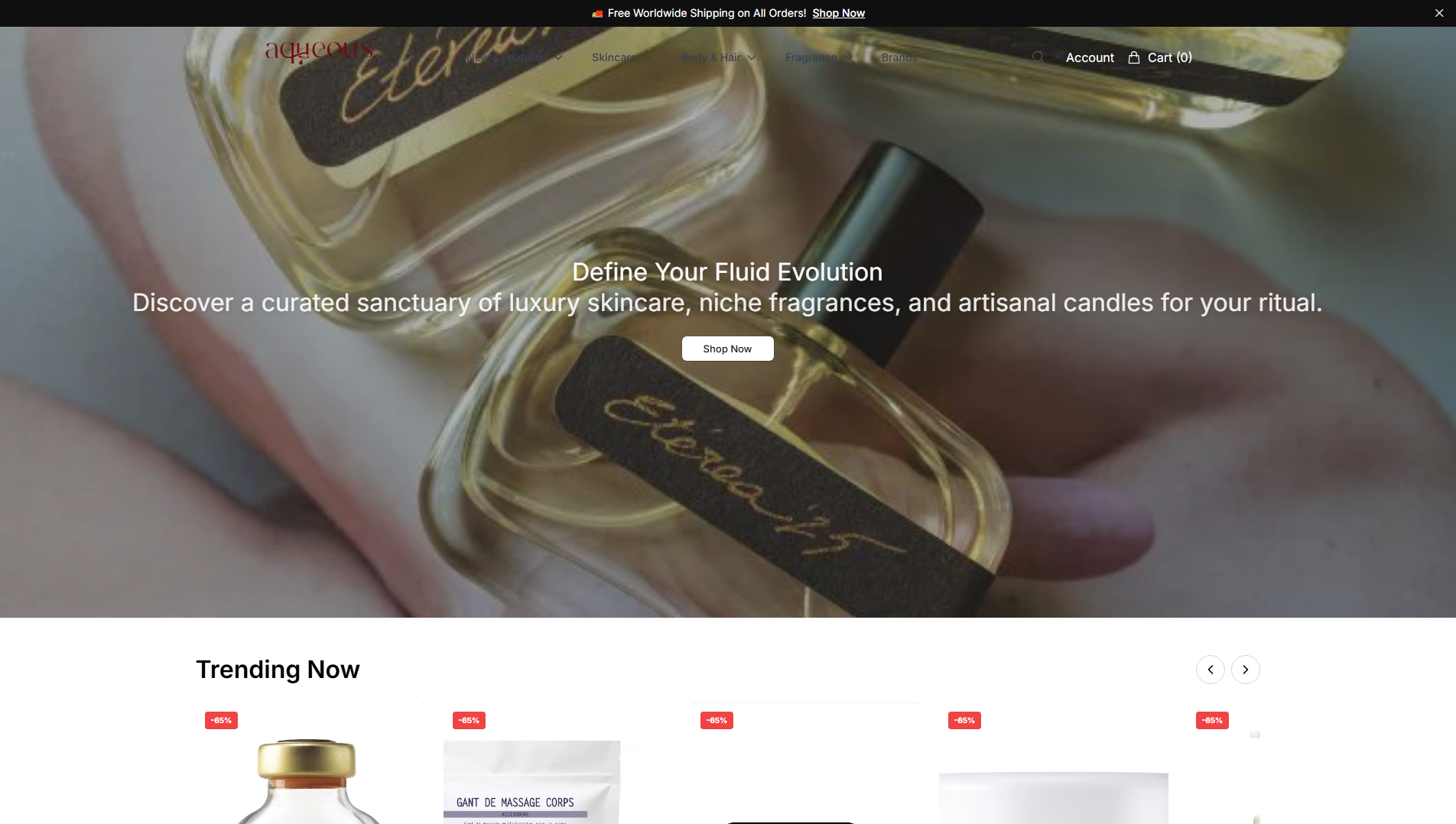 Stored capture of aqueoushq.shop