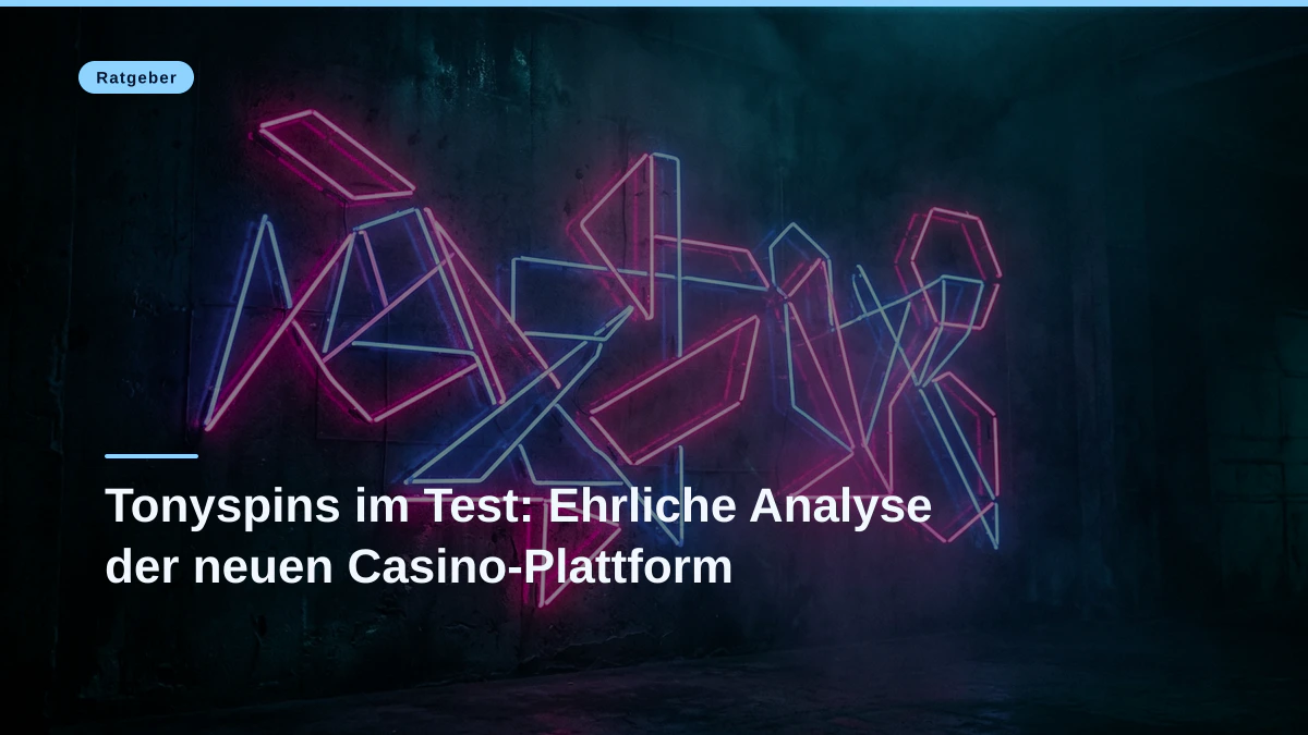 Tonyspins im Test: Ehrliche Analyse der neuen Casino-Plattform