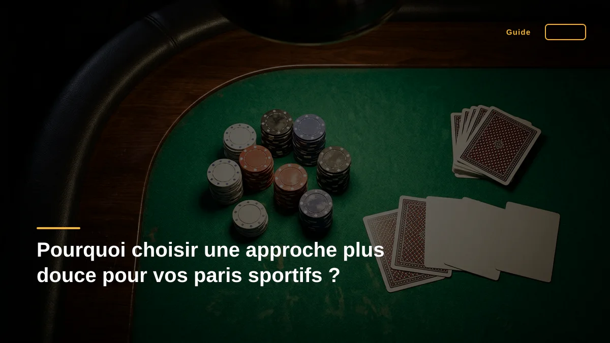 Pourquoi choisir une approche plus douce pour vos paris sportifs ?