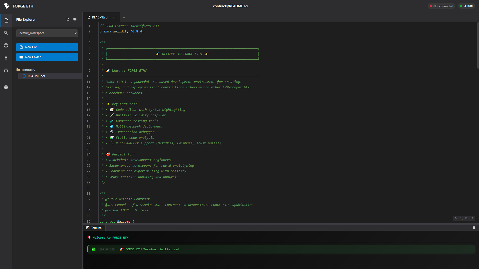 Screenshot of forge-eth.cc