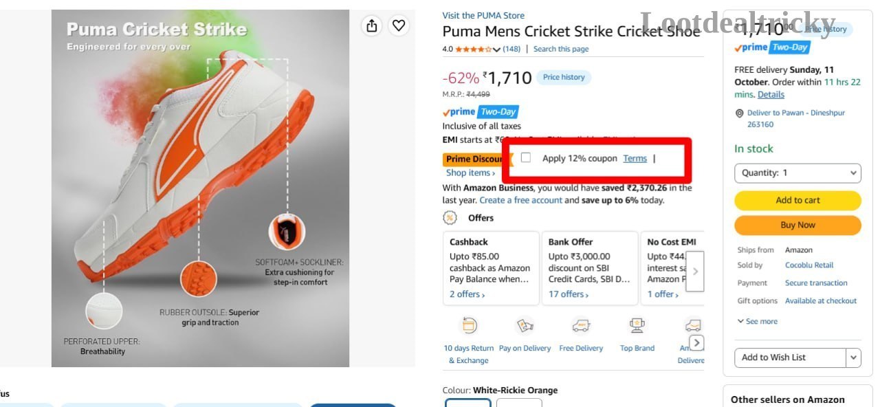 Puma Mens Cricket – Just ₹205 | Limited Time Loot Offer