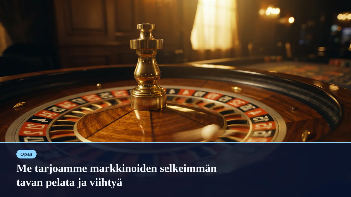 Me tarjoamme markkinoiden selkeimmän tavan pelata ja viihtyä