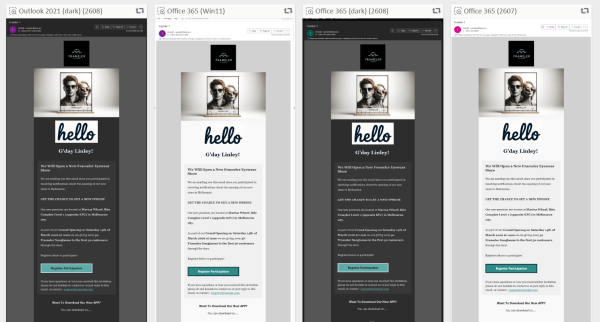 Clean newsletter email layout preview