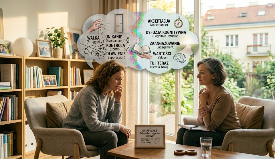 Terapia ACT (akceptacji i zaangażowania) – gdy walka z myślami pogarsza sprawę