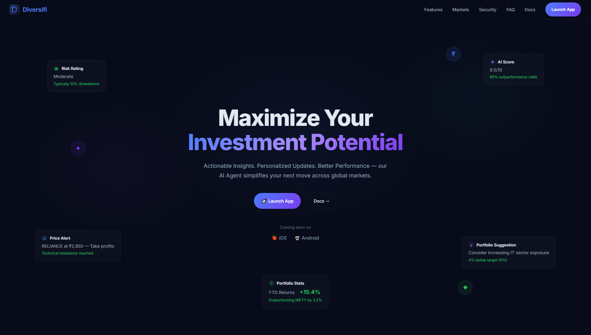 Forensic screenshot of diversifi-ai.com showing the phishing page layout