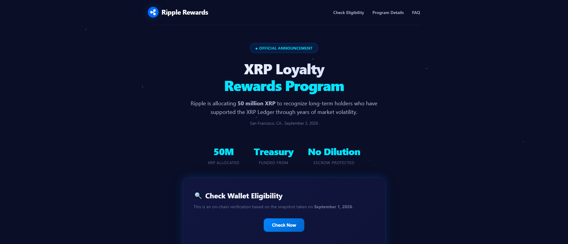 Stored capture of loyalty-xrpl.com